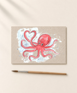 Ansichtkaart Octopus